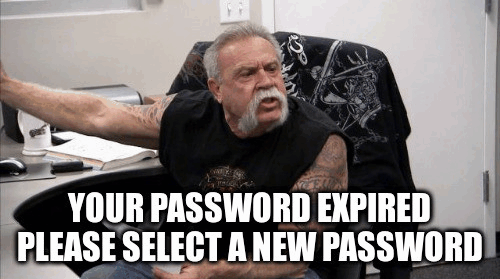 User experience when password expires