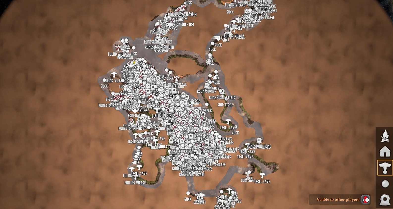 A real map after reading the cartography table on a shared server