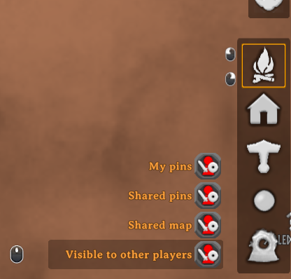 The new checkboxes on the large map