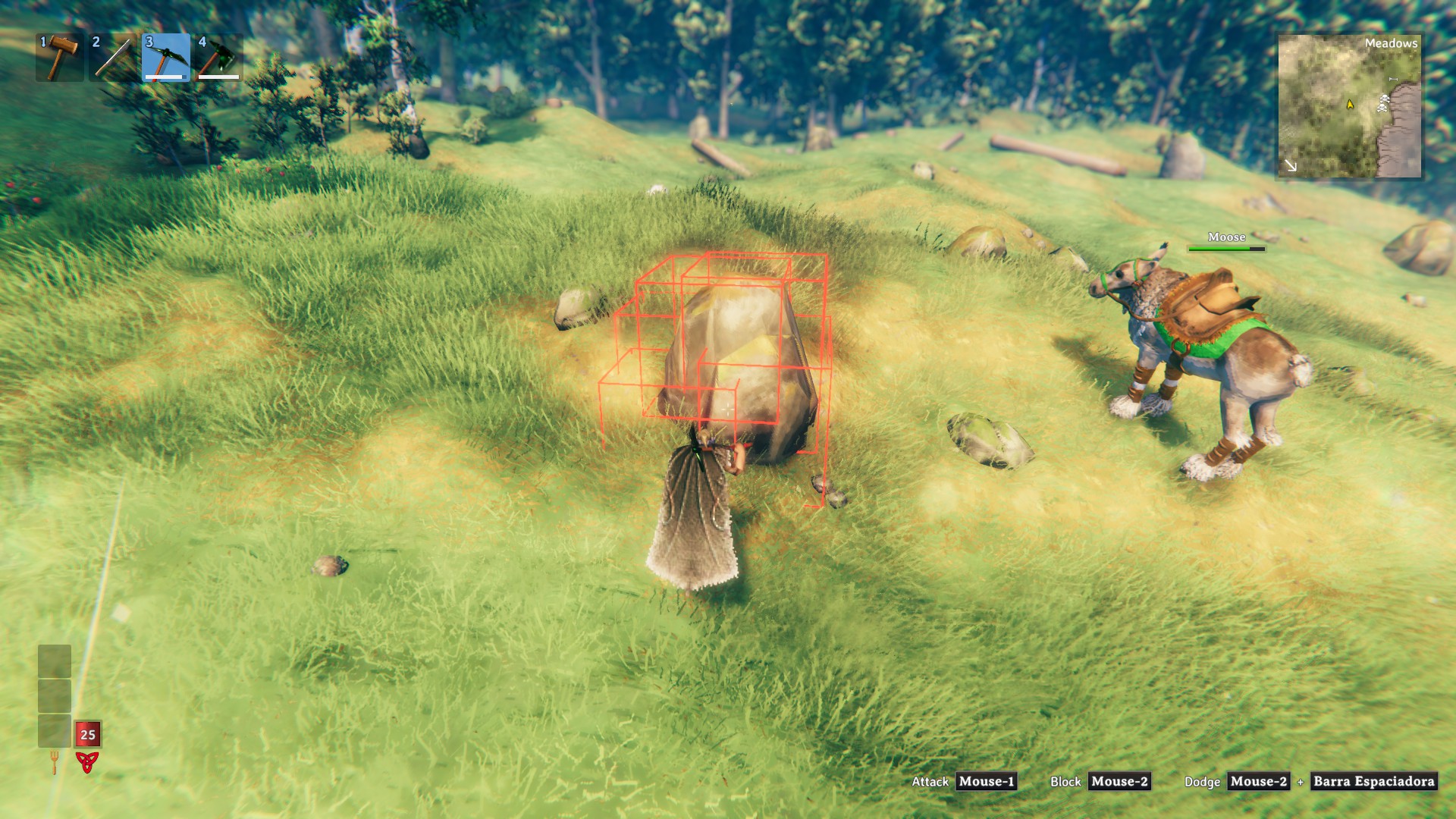 A small rock in the Meadows: every piece touches the ground