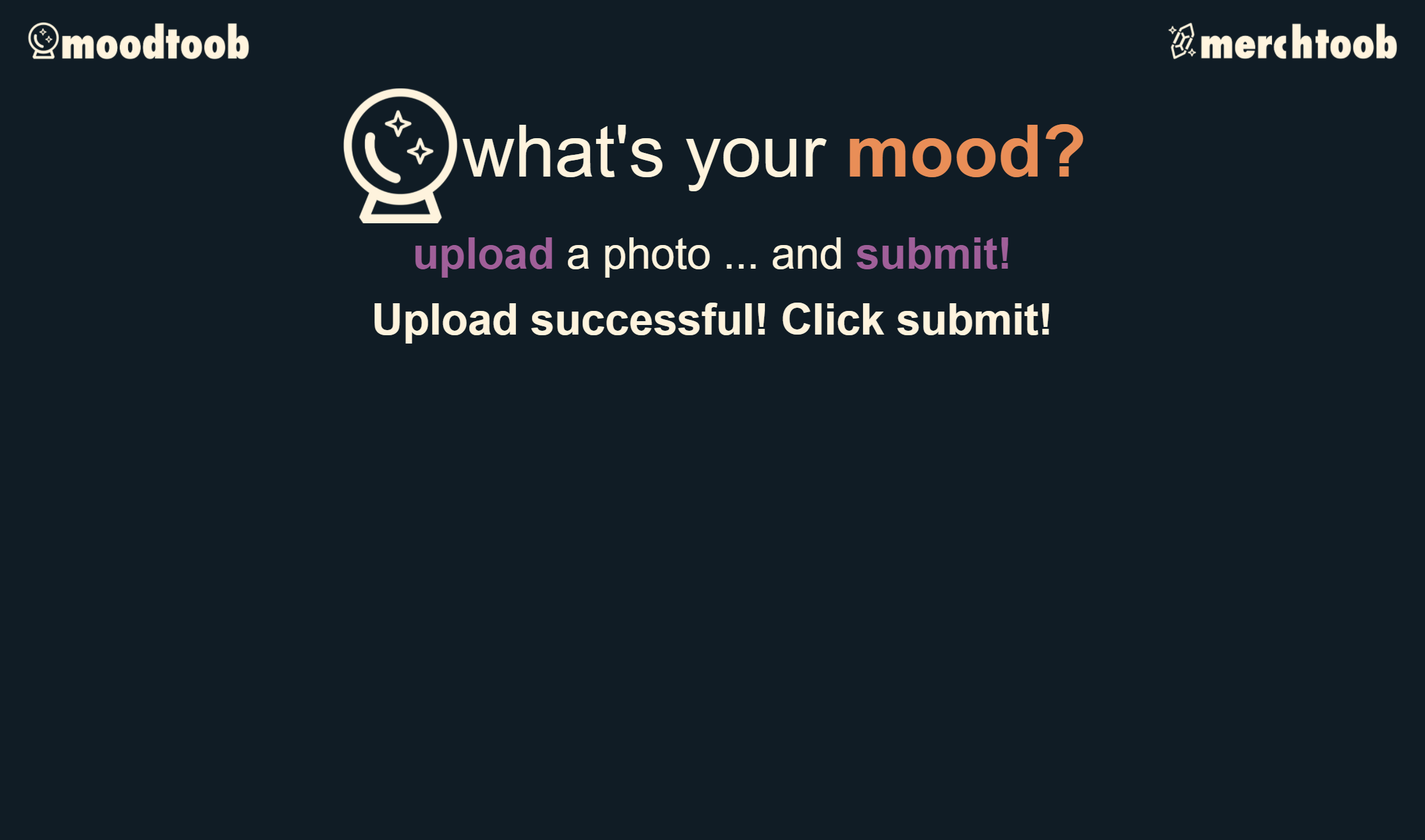 Screenshot of submission prompt