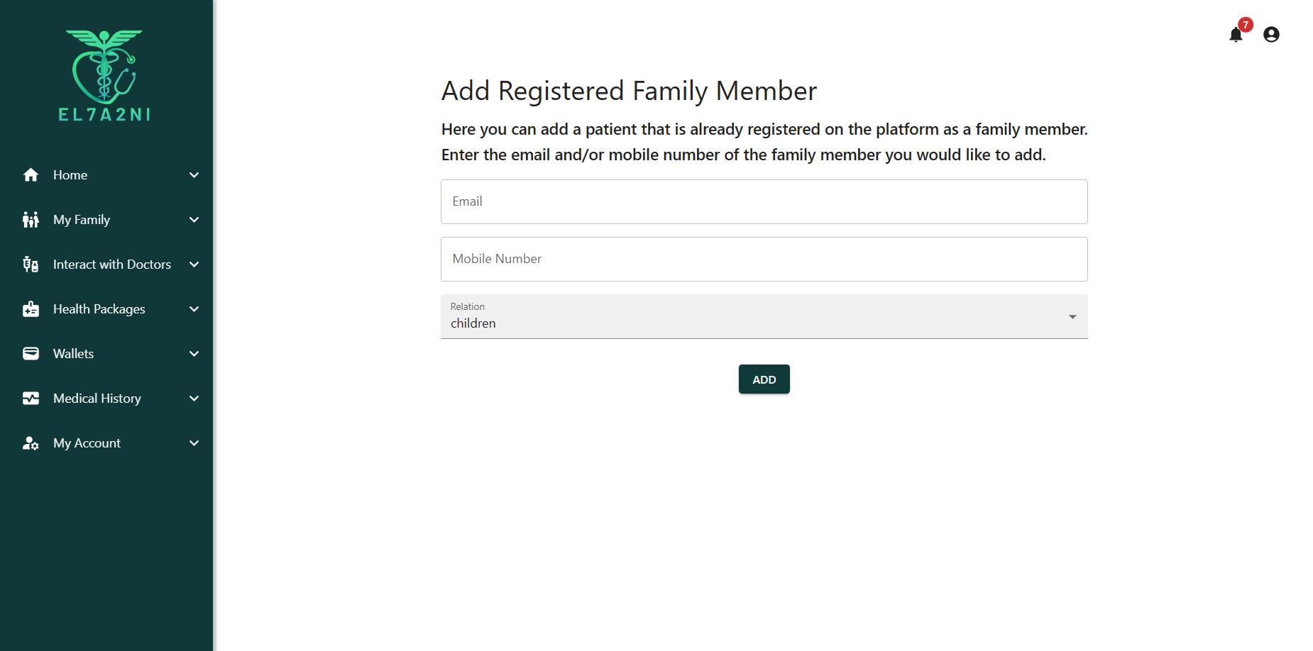 Add register family member