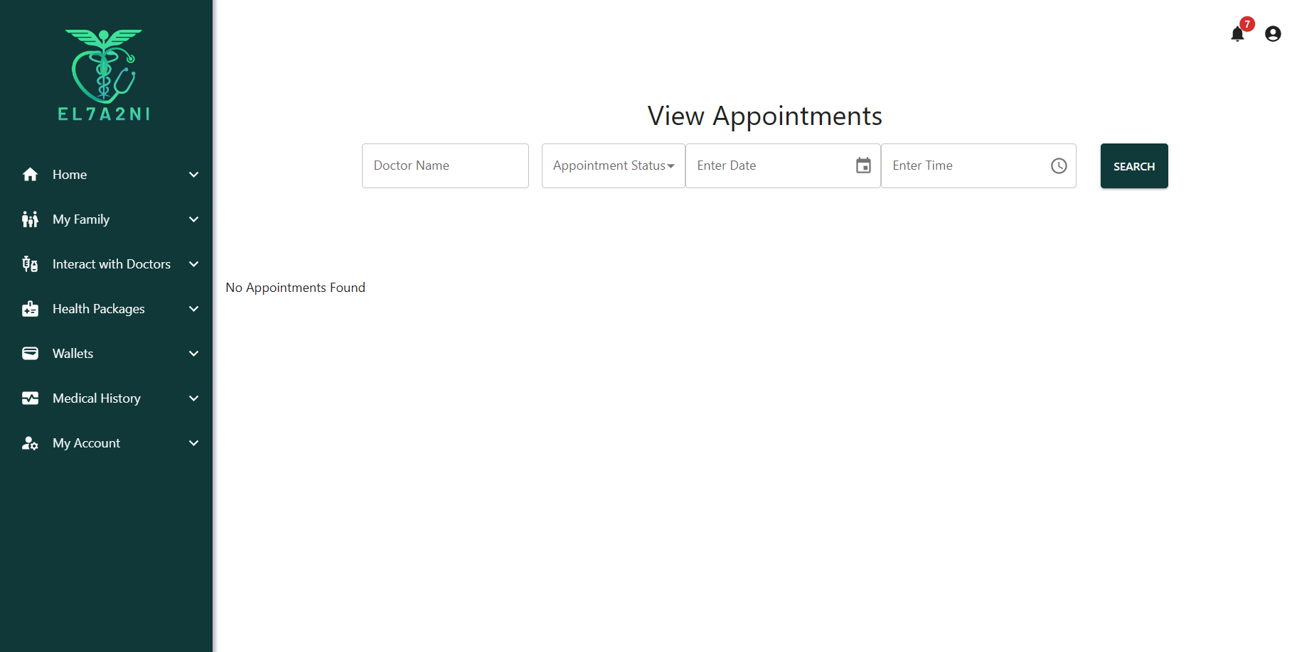 View the appointment