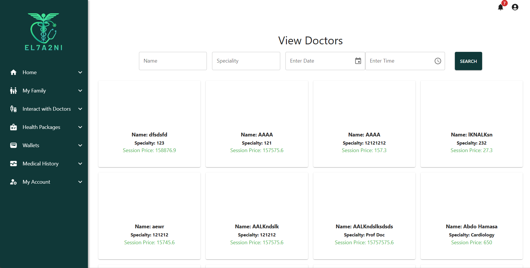 PView all doctors