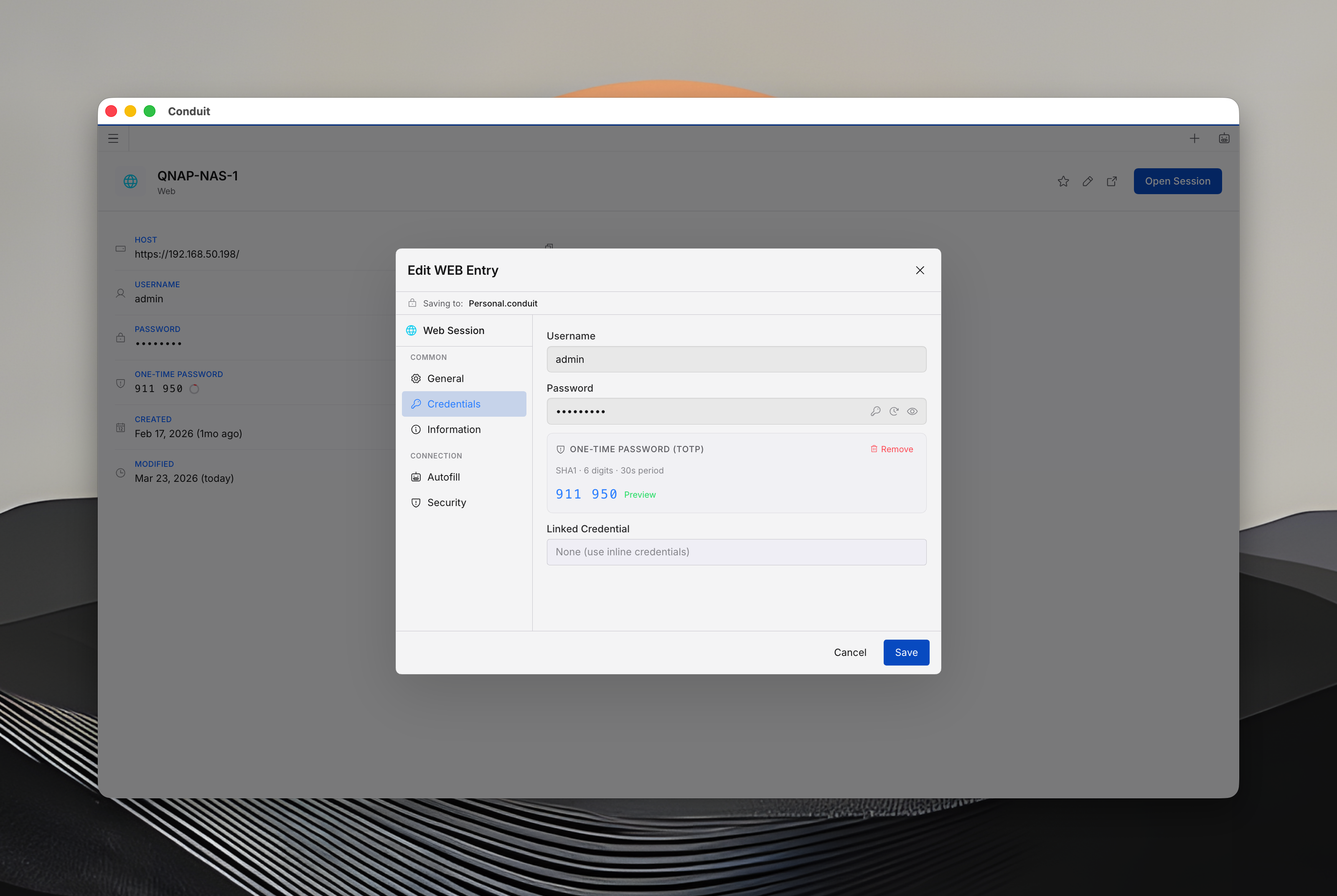 Credential vault