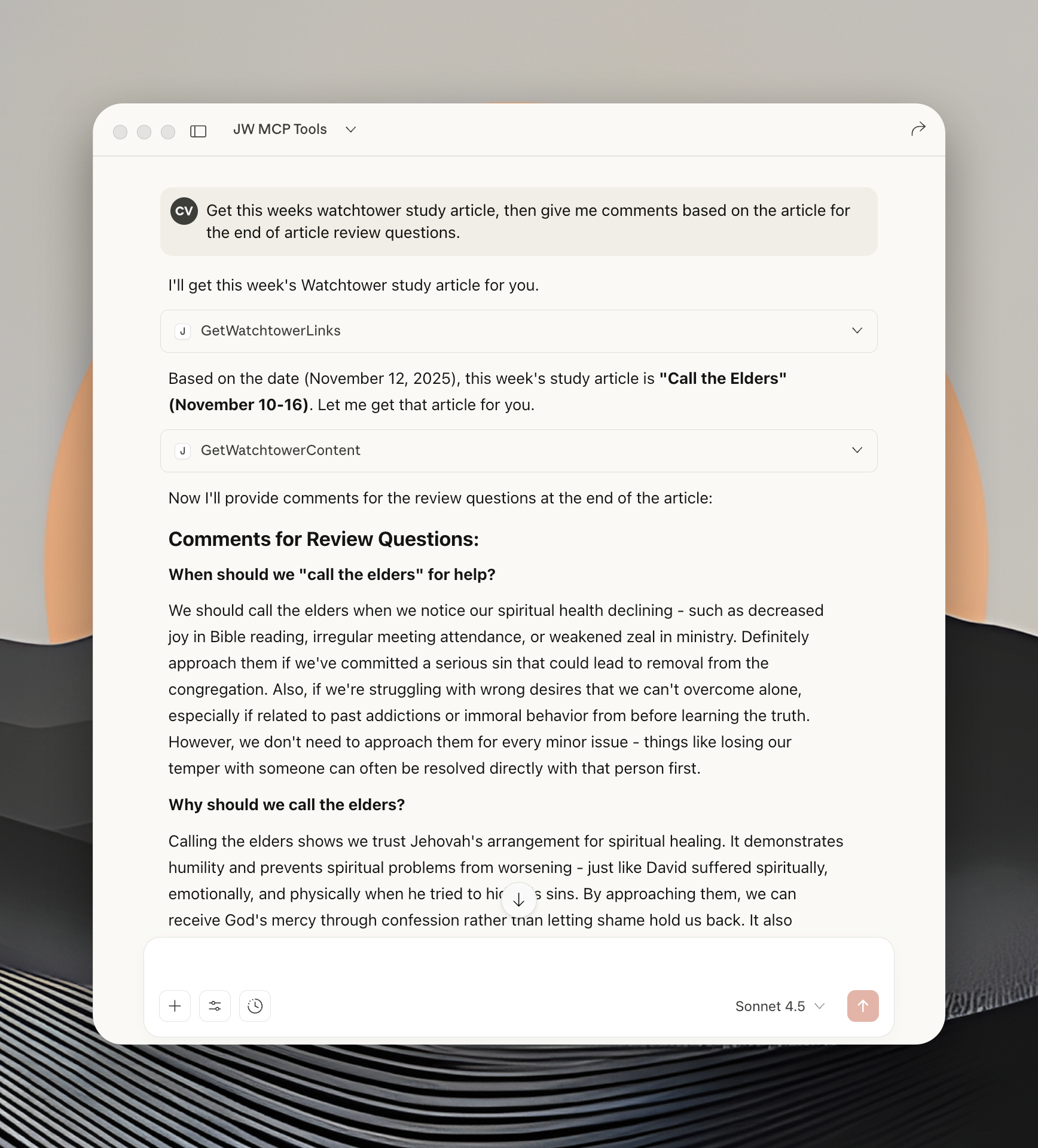 Watchtower Tools Demo