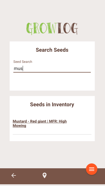 GrowLog Search Seeds