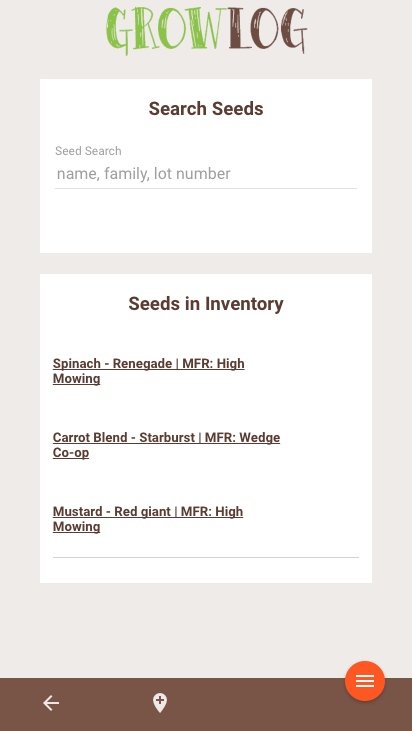 GrowLog Seed Inventory