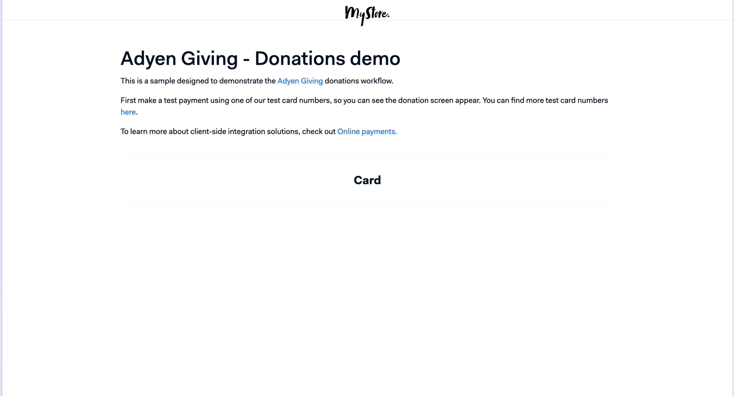 Giving Demo