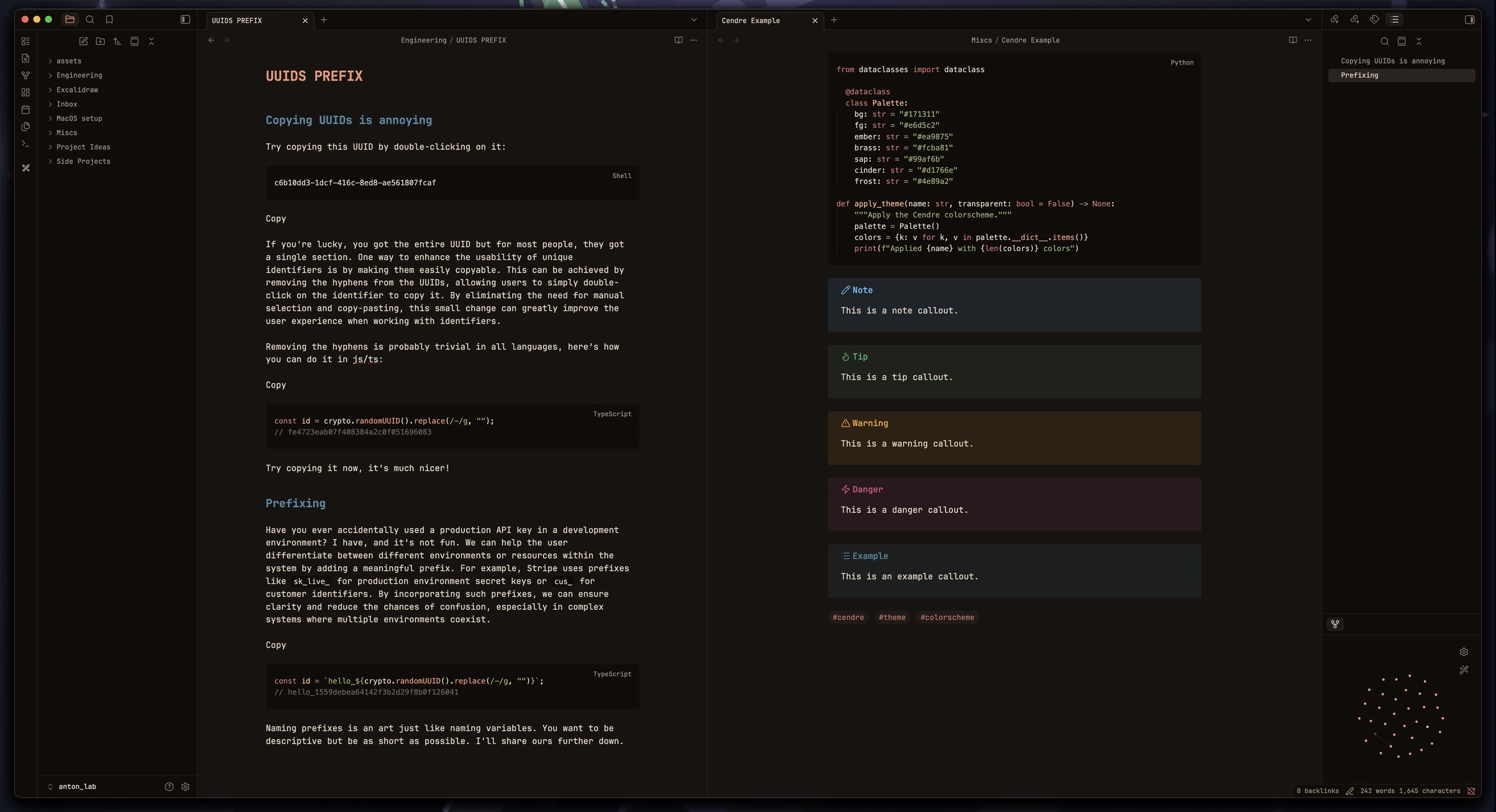 cendre screenshot