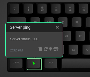 Server Ping on a Das Keybaord Q