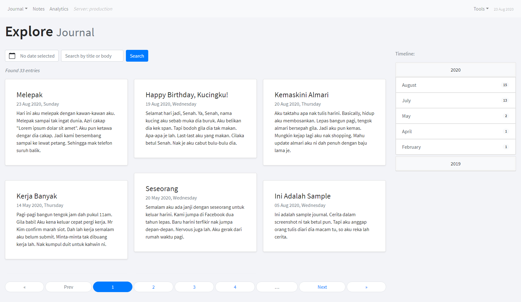 GitHub - aemxn/juno-ui: Self-hosted diary and notepad platform.