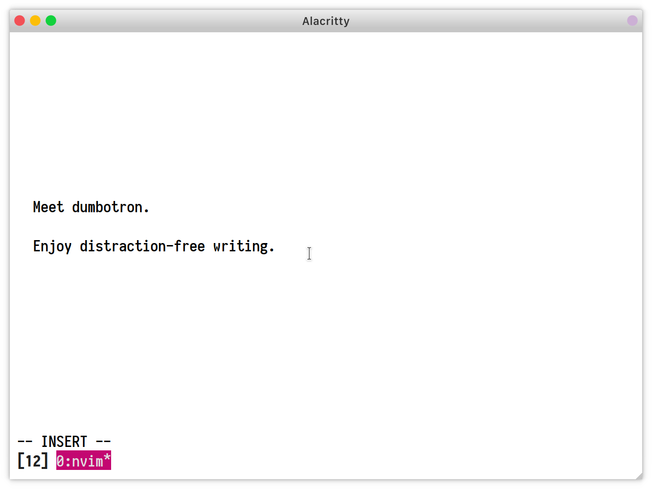 GitHub - aerosol/dumbotron.vim: Minimal, light colorscheme for vim · GitHub