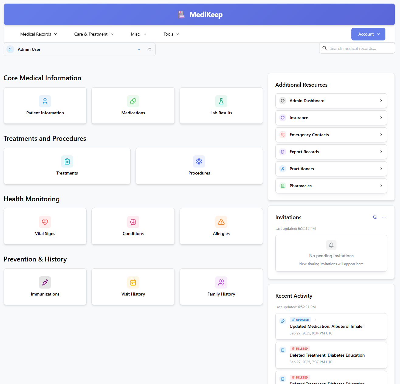 Dashboard View