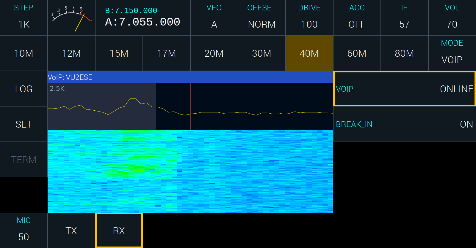 VOIP: the switch VOIP and BREAK_IN in the list