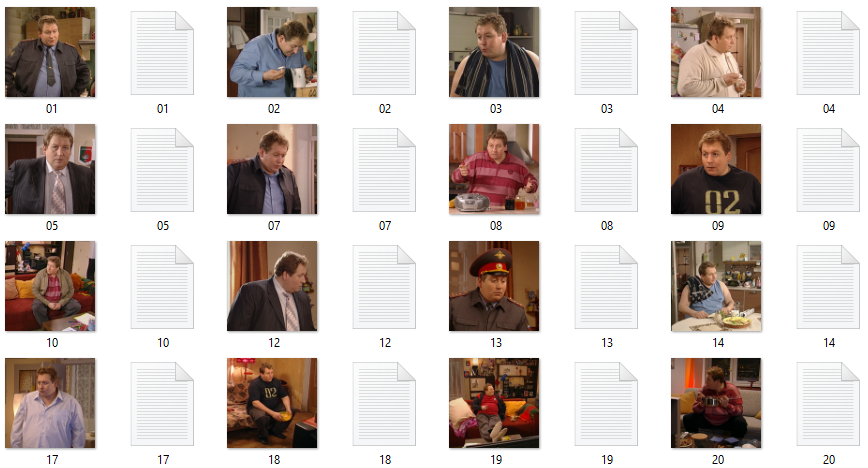 Prepared LoRA dataset — numbered images with caption sidecars