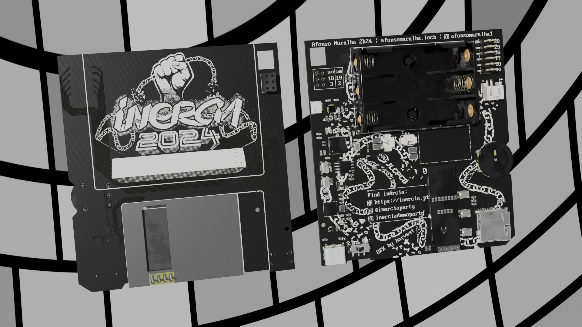 Inercia floppy badge, from the project README