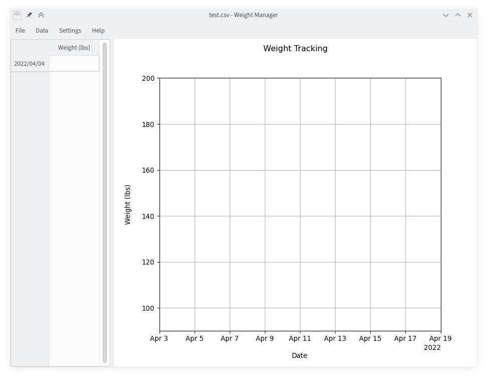 Fig 4. Screenshot of the PyWeight main window