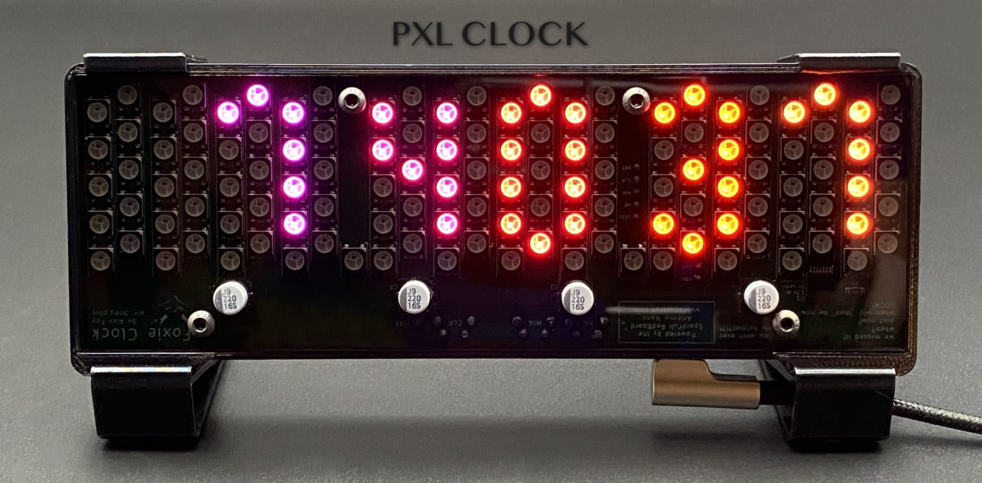 Foxie Clock Pixel Display