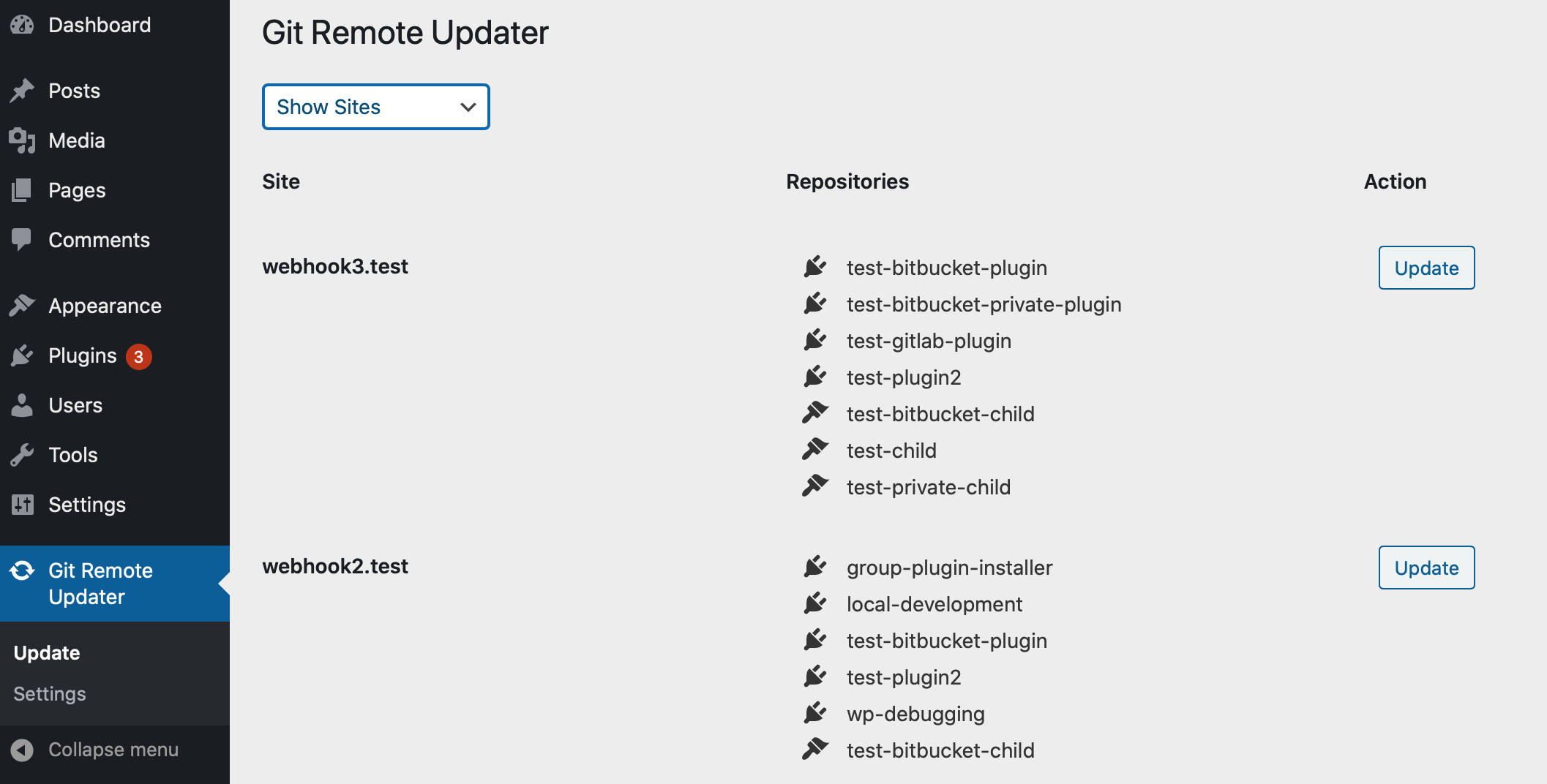 Update whole site