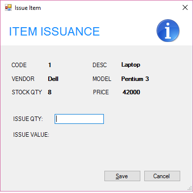 Item Issuance