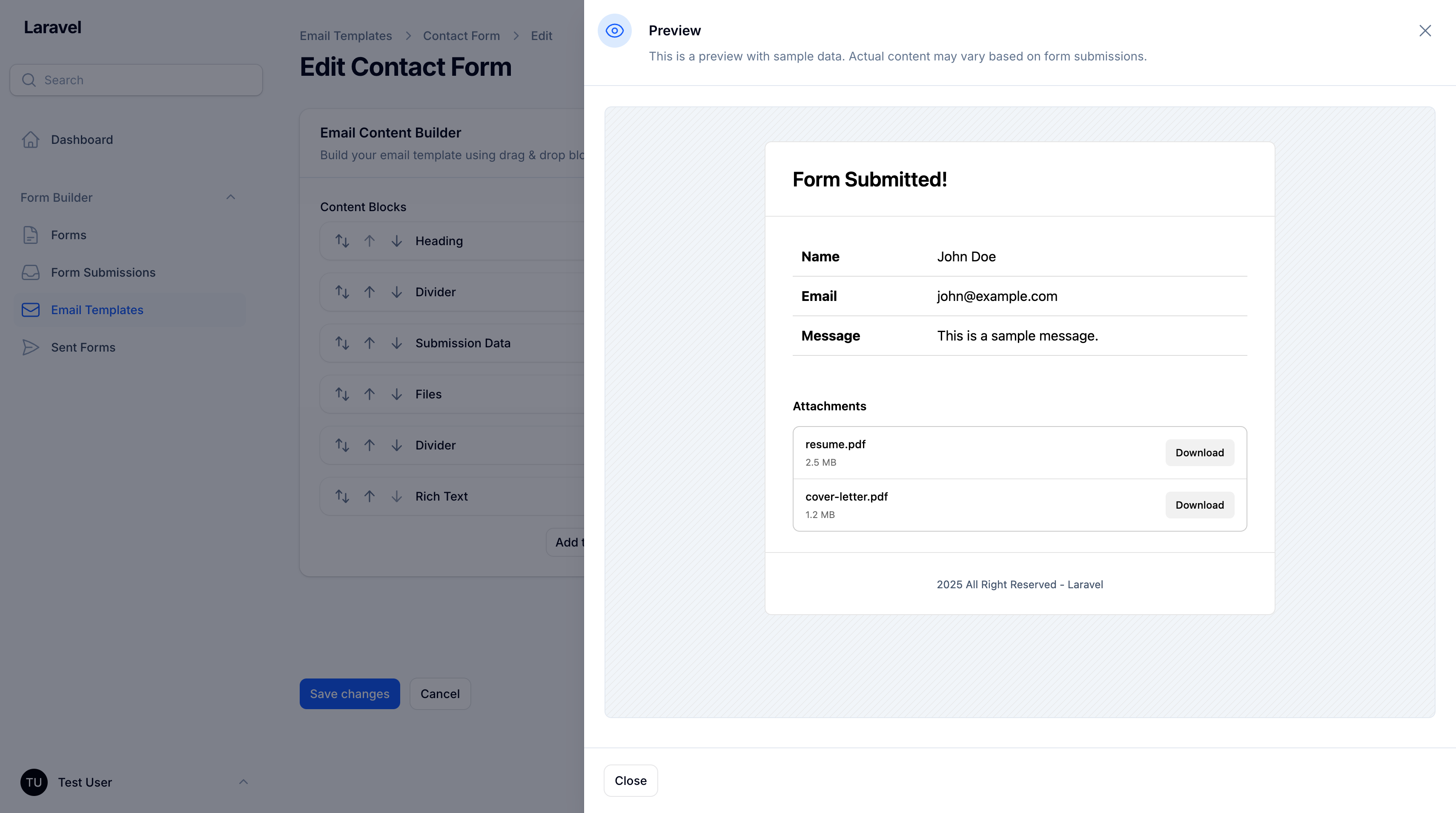 Email Template Builder Screenshot 2