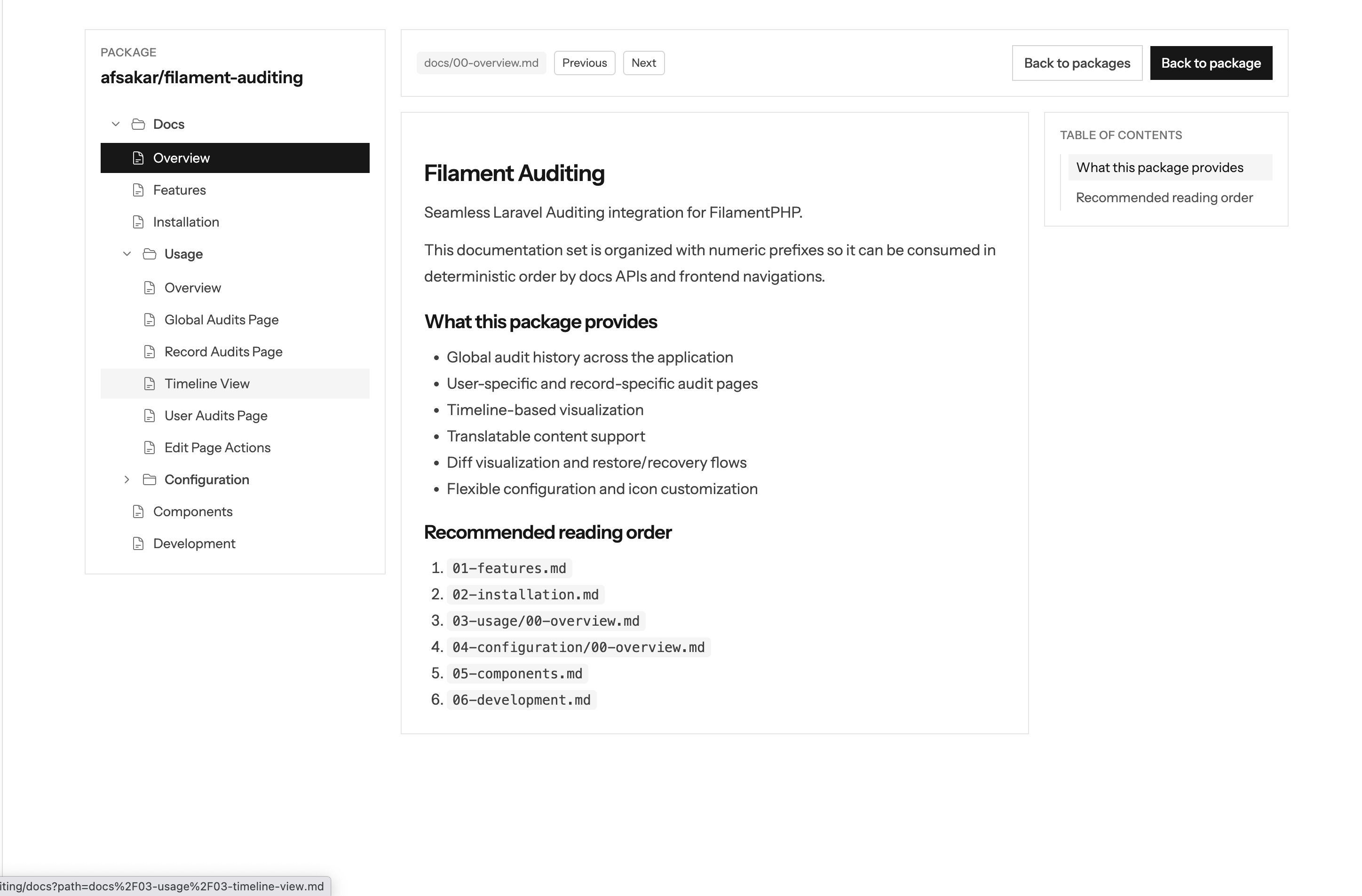 Custom frontend docs