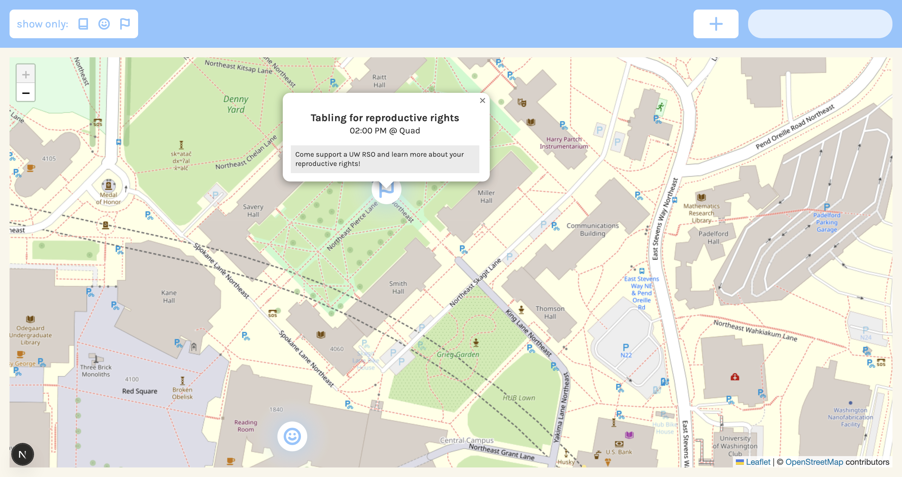 example event popup