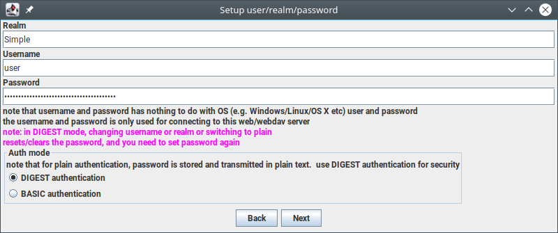 authentication setup