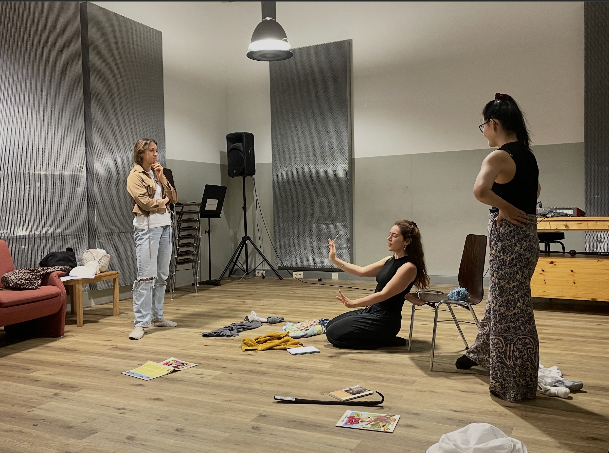Eugenia leading an acting class