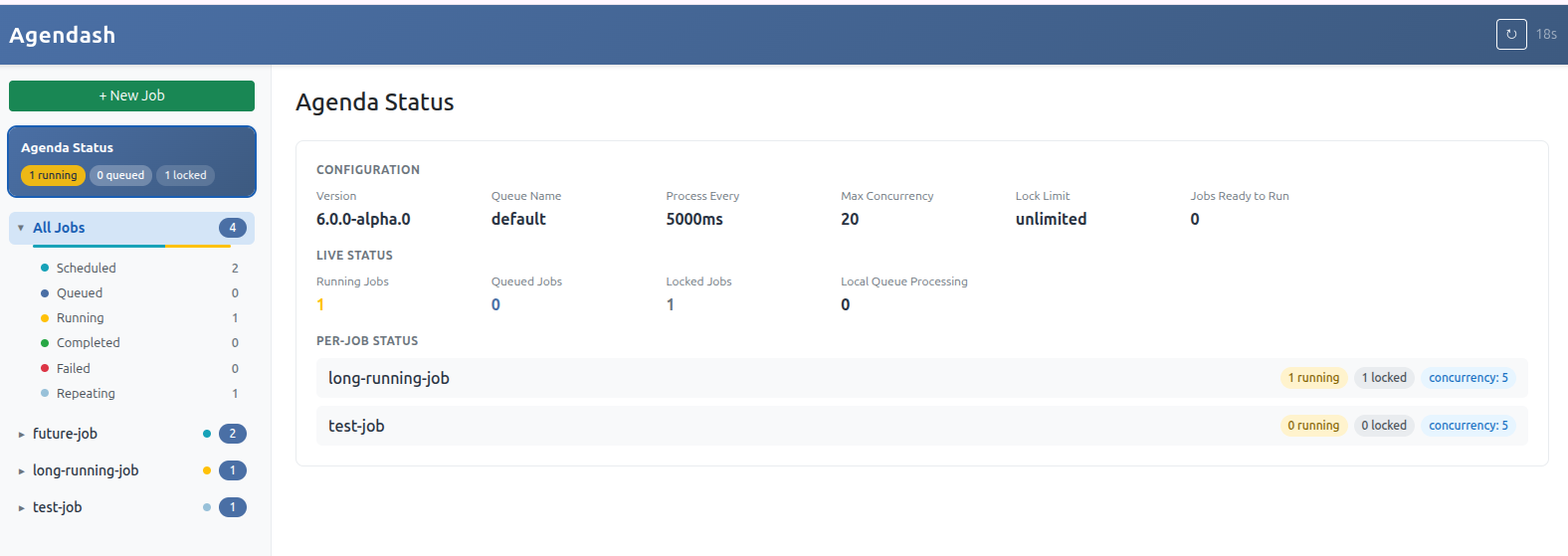 Agendash Status View