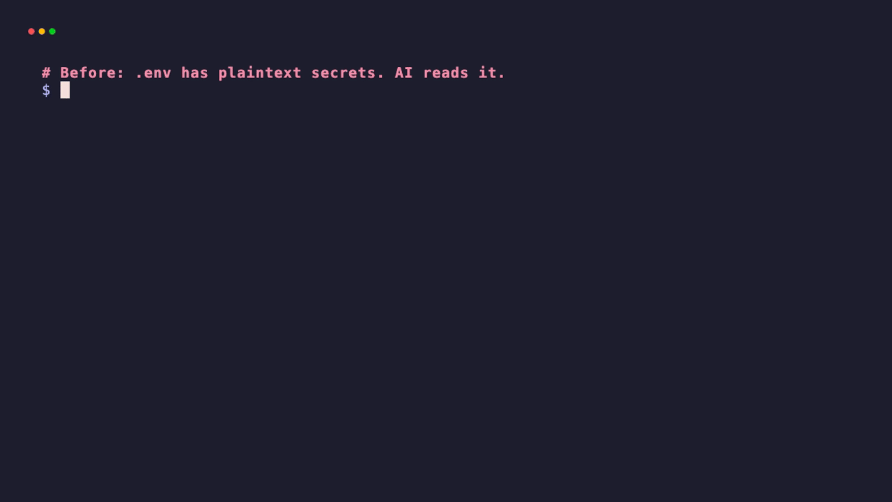 .env deleted, app still runs via tene run