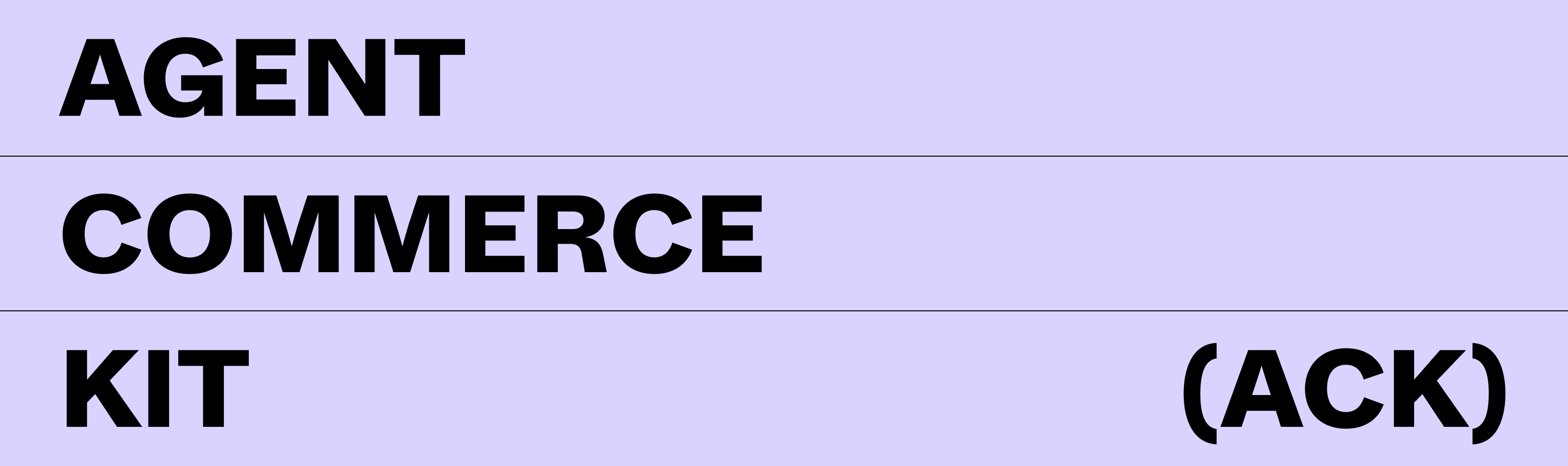 Agent Commerce Kit