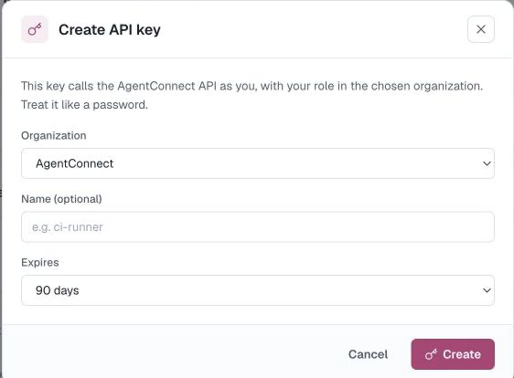 Create a personal API key