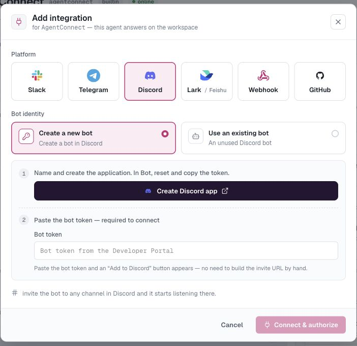 Connect a Discord bot
