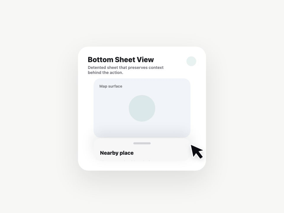 Bottom Sheet View animated demo