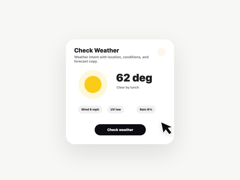 Check Weather animated demo