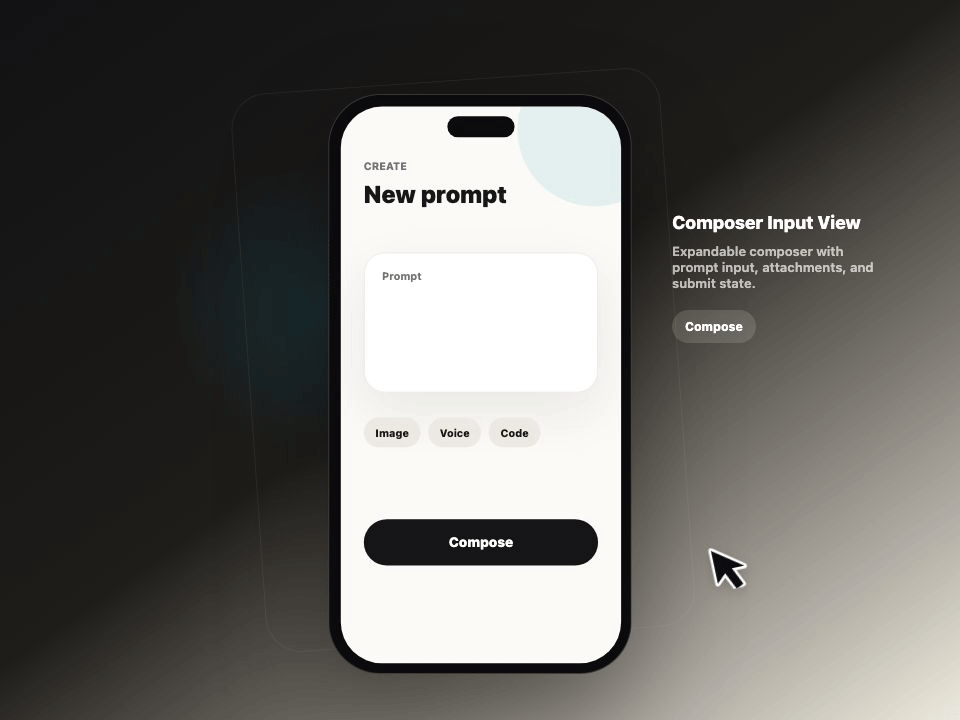 Composer Input View animated demo