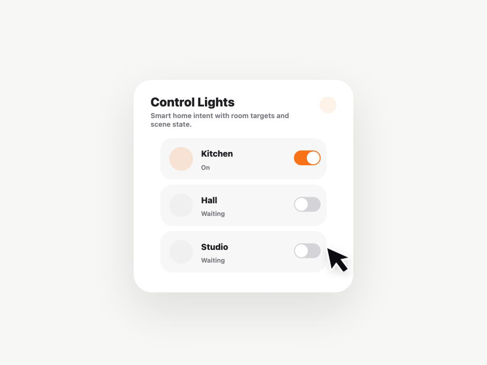 Control Lights animated demo
