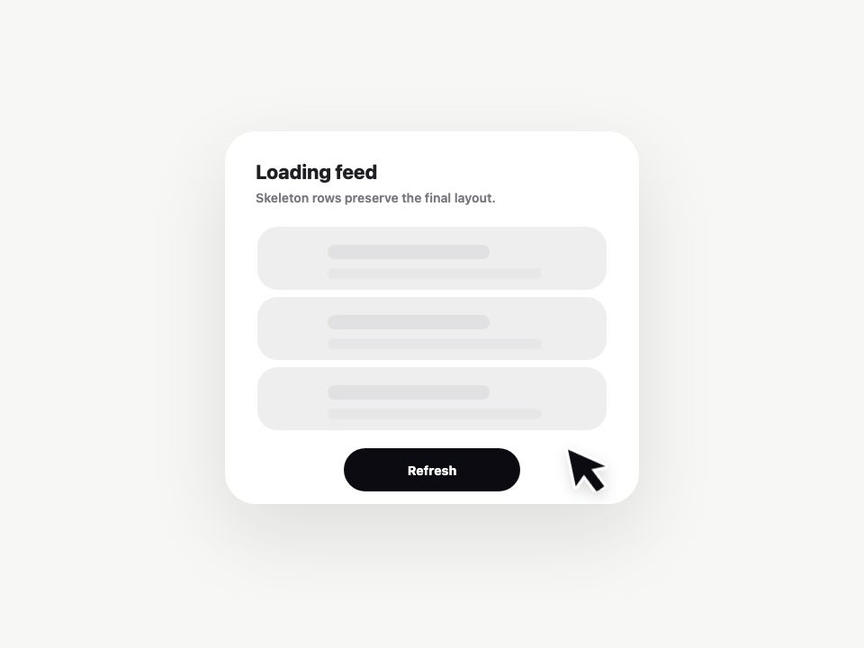 Loading Skeleton View animated demo