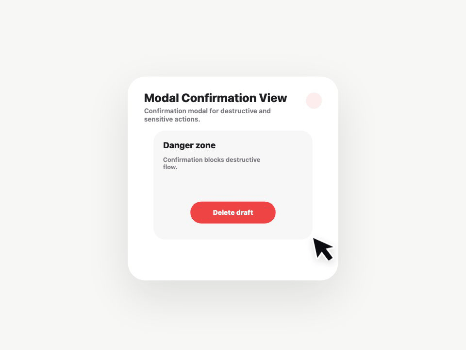 Modal Confirmation View animated demo
