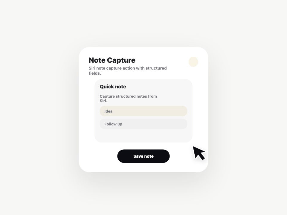 Note Capture animated demo