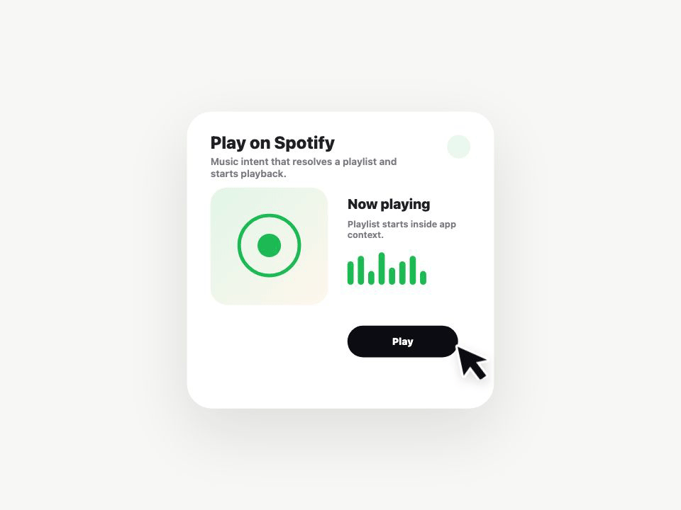 Play on Spotify animated demo