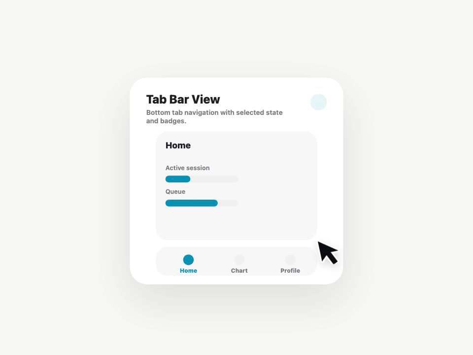 Tab Bar View animated demo