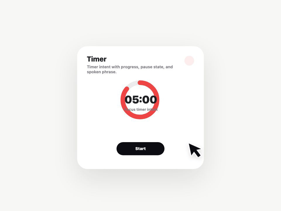 Timer animated demo