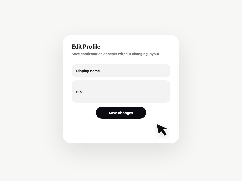 Toast Notification View animated demo