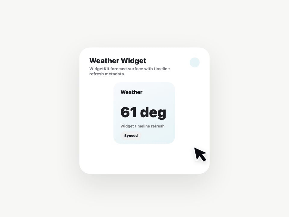 Weather Widget animated demo