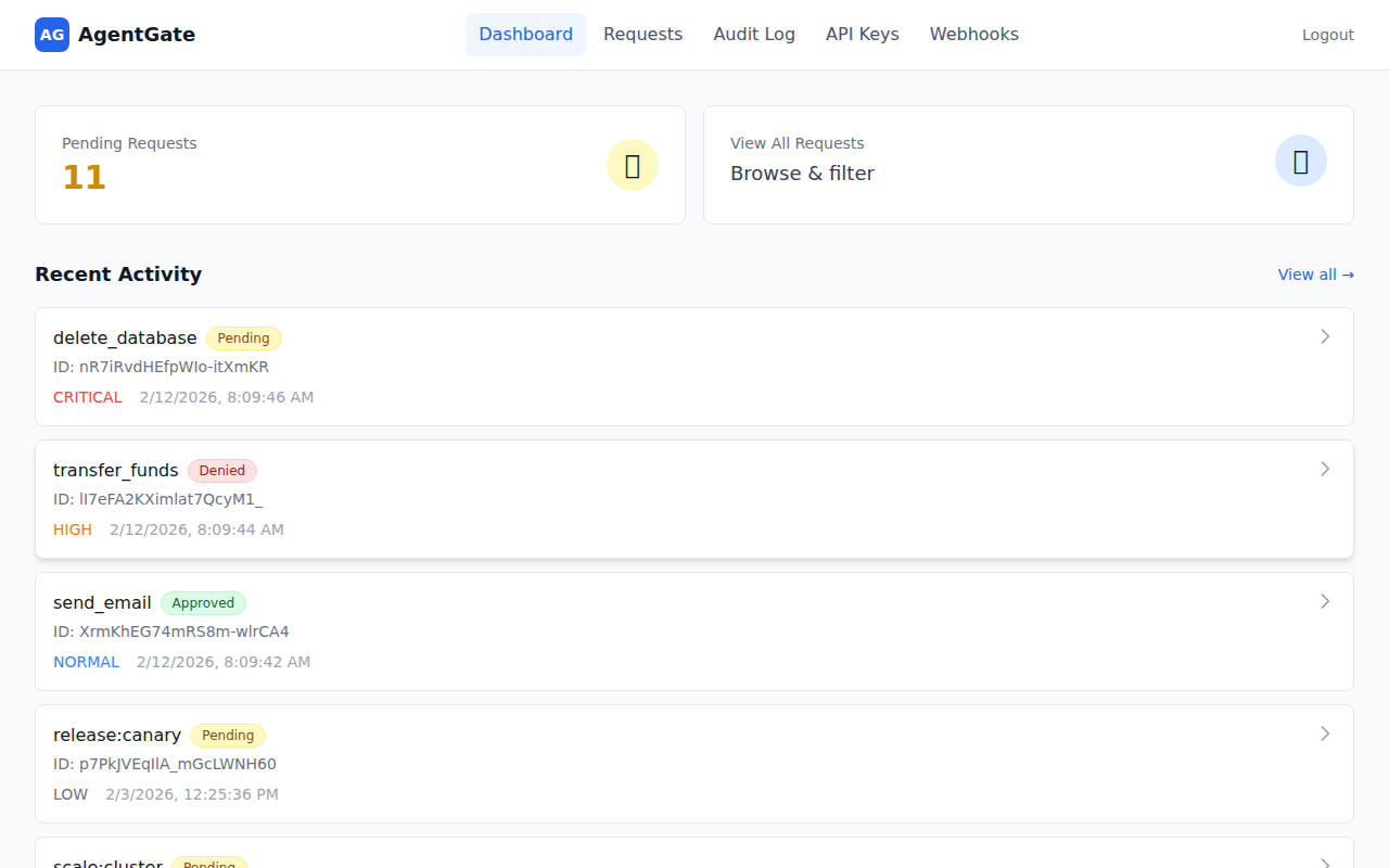 agentgate screenshot