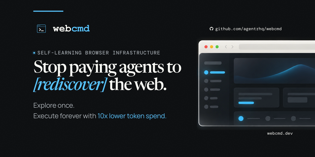 Webcmd — stop paying agents to rediscover the web