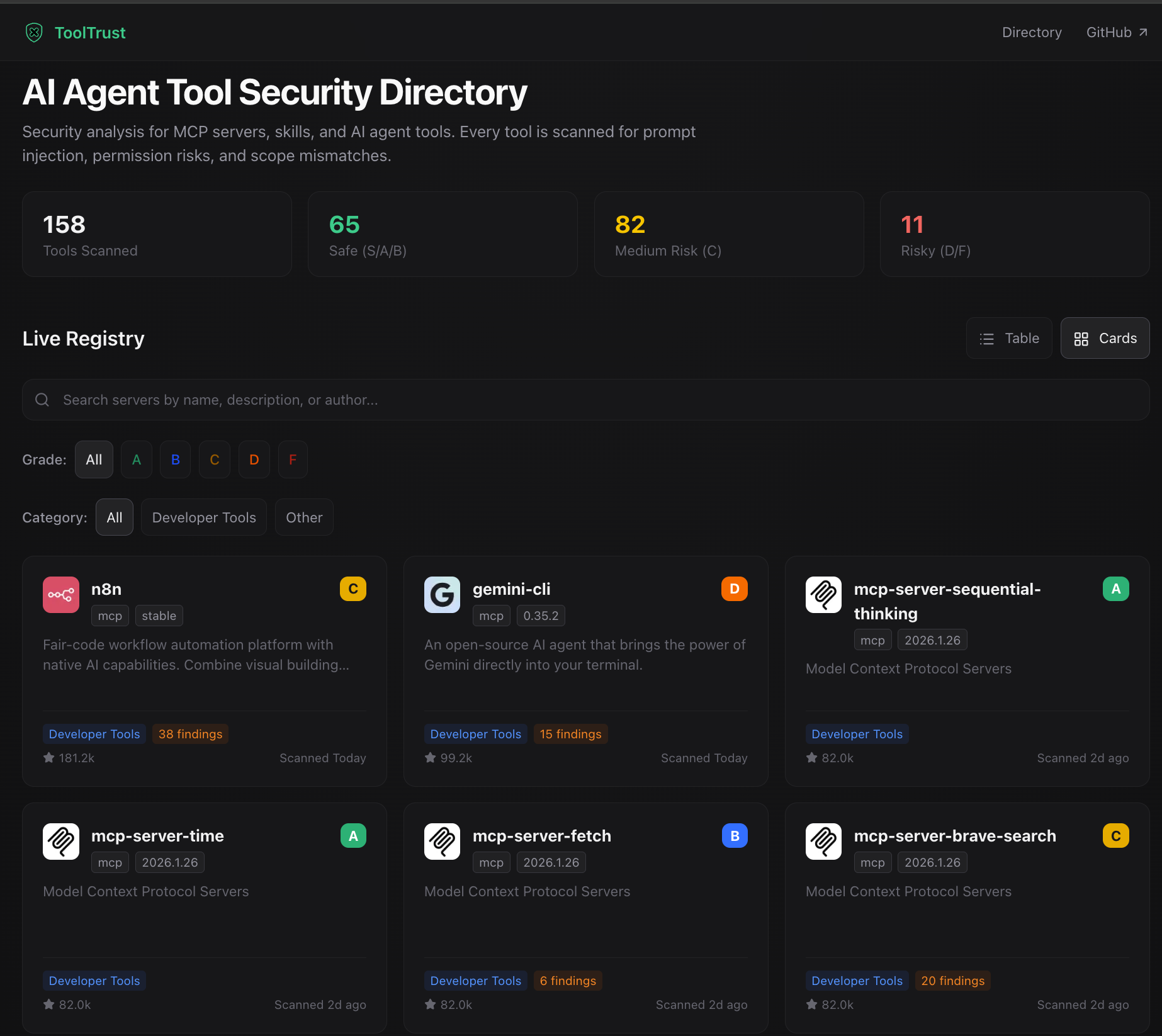 ToolTrust Directory UI